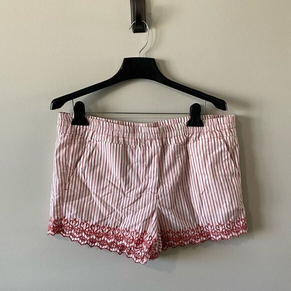 Loft Embroidered Striped Shorts - Picture 1 of 9